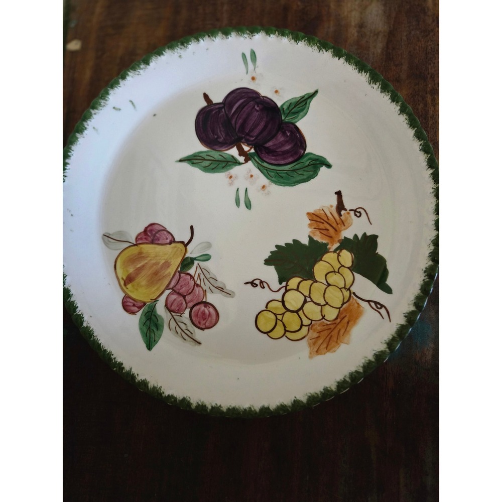 Blue Ridge Southern Potteries County Fair Vintage Fruit Large Plate 12" USA